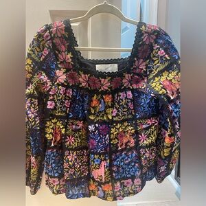 Printfresh Multicolor Floral Embroidered Blouse
